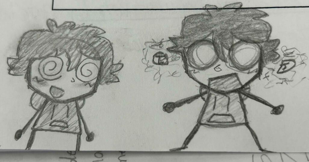 Chibi sketches of my sona (these are now in the back of my phonecase)