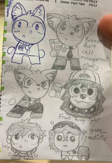 I definitely was supposed to be doodling when I doodled these